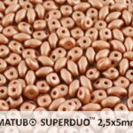 SD-02010-29487 Superduo Metallic Mat Light Peach 10 gram-0