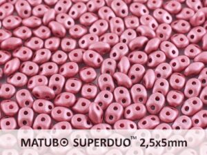 SD-02010-29489 Superduo Metallic Mat Old Rose 10 gram-0