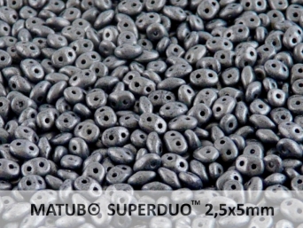 SD-23980-84400 Superduo Jet Matte Hematite 10 gram-0 SD-23980-84400 Superduo Jet Matte Hematite 10 gram-0