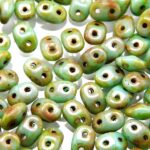 SD-63130-86805 Superduo Opaque Green Turquoise Picasso 10 gram-0