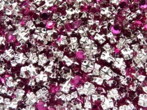 SS20-00030-Fuchsia-Silver Extra Chaton Rose Montees Fuchsia Coated Silver 15 Pc.-6954