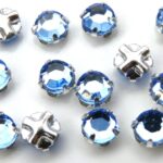 SS20-30020-Silver Extra Chaton Rose Montees Light Sapphire Silver 15 Pc.-0