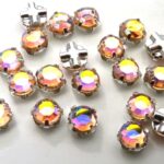 SS20-70110-28701-Silver Extra Chaton Rose Montees Lt Rosaline AB Silver 15 Pc.-0