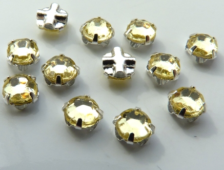 SS20-80100-Silver Extra Chaton Rose Montees Jonquil Silver 15 Pc.-0
