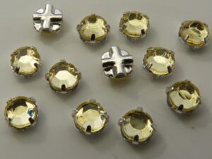 SS20-80100-Silver Extra Chaton Rose Montees Jonquil Silver 15 Pc.-6949