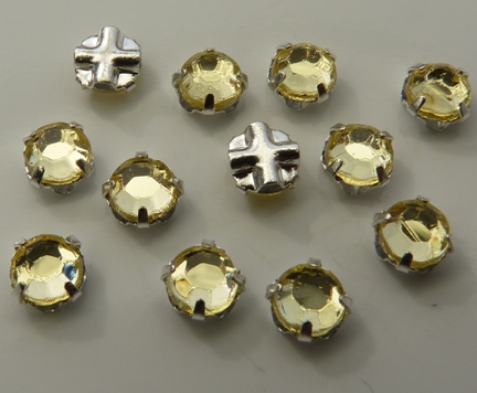 SS20-80100-Silver Extra Chaton Rose Montees Jonquil Silver 15 Pc.-6949