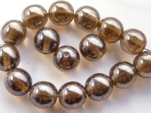 08-R-10210-14400 Luster Smoky Topaz 8 mm. 25 Pc.-0