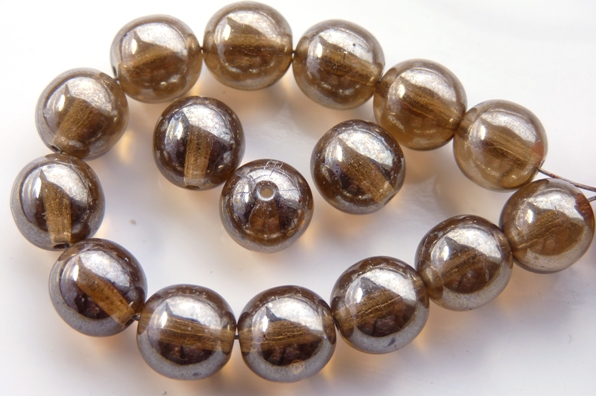 08-R-10210-14400 Luster Smoky Topaz 8 mm. 25 Pc.-0