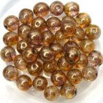 0030052 Crystal Lila Gold Luster round 6 mm. 40 Pc.-0