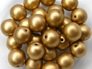 0030091 Crystal Silky Gold round 8 mm. 25 Pc.-0