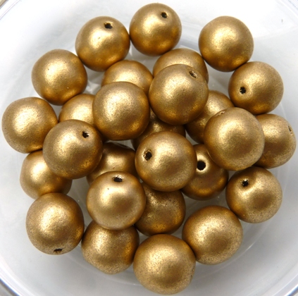 08-R-00030-01710 Matte Metallic Flax Druk Round Czech Glass Beads 8 mm 08-R-00030-01710 Matte Metallic Flax Druk Round Czech Glass Beads 8 mm
