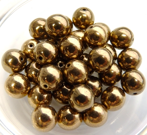 08-R-00030-90215 Golden Bronze round 8 mm. 20 Pc.-0 08-R-00030-90215 Golden Bronze round 8 mm. 20 Pc.-0