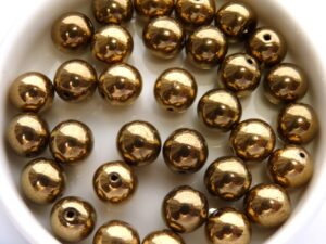 08-R-00030-90215 Golden Bronze round 8 mm. 20 Pc.-7108