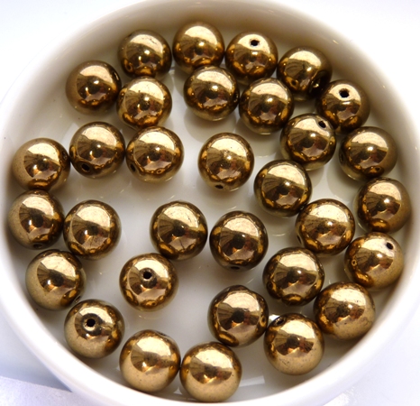 08-R-00030-90215 Golden Bronze round 8 mm. 20 Pc.-7108
