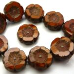 0030109 Opaque Brown Travertin Table Cut 6 Pc.-0
