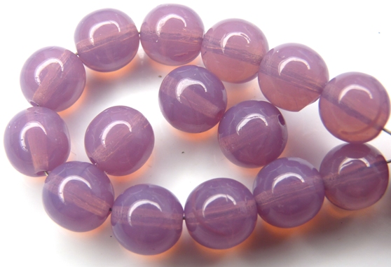 0080218 Milky Pink/Amethyst Round 8 mm.-0