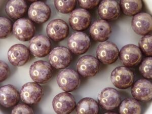 0080245 Alabaster Terracotta Purple round 7 mm. 22 Pc.-7044