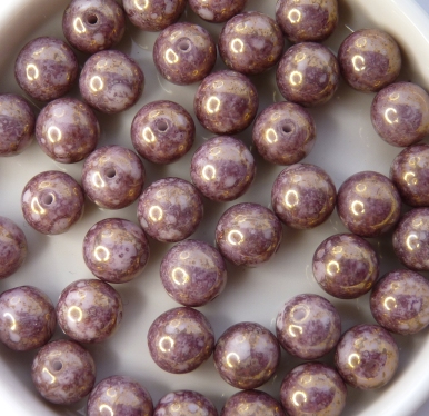 0080245 Alabaster Terracotta Purple round 7 mm. 22 Pc.-7044