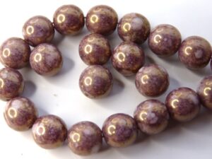 0080245 Alabaster Terracotta Purple round 7 mm. 22 Pc.-0