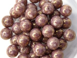 0080245 Alabaster Terracotta Purple round 7 mm. 22 Pc.-7043