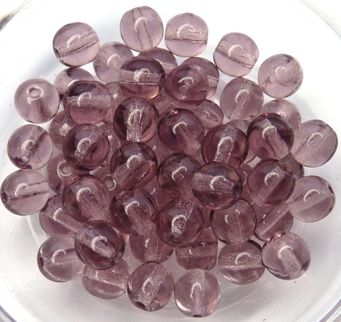 0080261 Medium Amethyst round 6 mm. 40 Pc.-0