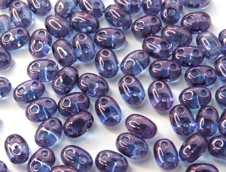 0080283 Crystal Lila Vega Duo/Twin Beads 100 Pc.-0 0080283 Crystal Lila Vega Duo/Twin Beads 100 Pc.-0