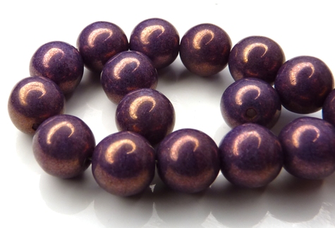 0080284 Chalk White Lila Vega Lumi round 15 Pc.-7059