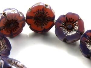 0080303 Opal Tanzanite/Purple Black Wax Table Cut 6 Pc.-0