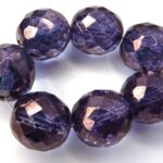 0080558 Crystal Amethyst Vega Facet 14 mm. 4 Pc.-0