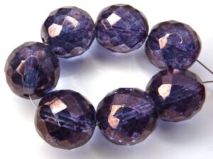 0080558 Crystal Amethyst Vega Facet 14 mm. 4 Pc.-0