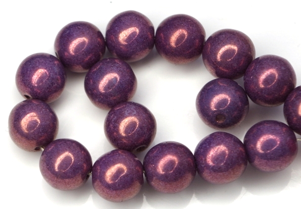 0080284 Chalk White Lila Vega Lumi round 15 Pc.-0