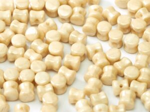 PEL-03000-14413 Chalk White Champagne Luster Pellet Beads 50 Pc.-0