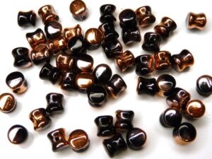 PEL-23980-27101 Jet Capri Gold Pellet Beads 50 Pc.-0