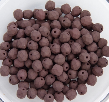 0030194 Saturated Brown Facet 4 mm. 50 Pc.-0