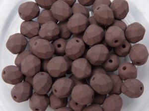 0030195 Saturated Brown Facet 6 mm. 25 Pc.-0