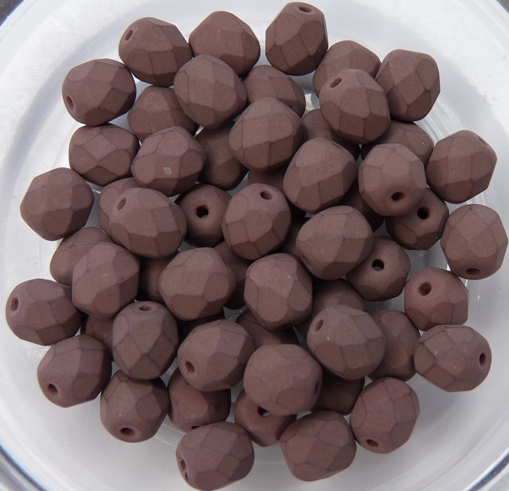 0030195 Saturated Brown Facet 6 mm. 25 Pc.-0