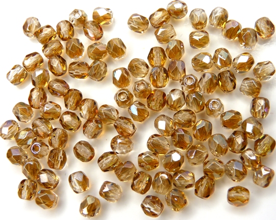 0030243 Crystal met Celsian facet 4 mm.-0 0030243 Crystal met Celsian facet 4 mm.-0