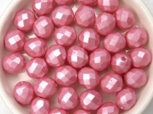 0070378 Pastel Pearl Pink Facet 8 mm. 15 Pc.-0