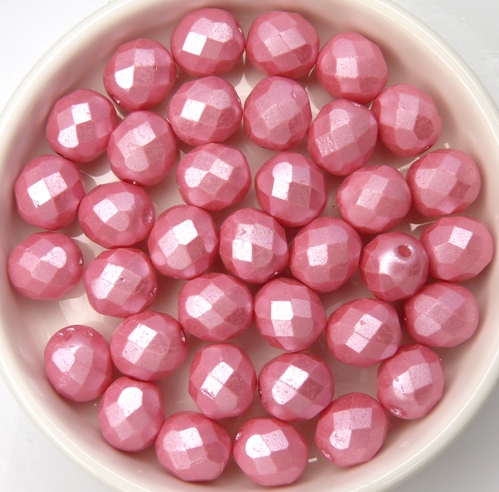0070378 Pastel Pearl Pink Facet 8 mm. 15 Pc.-0 0070378 Pastel Pearl Pink Facet 8 mm. 15 Pc.-0