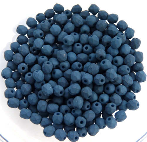 0090152 Saturated Dark Teal Facet 3 mm. 50 Pc.-0