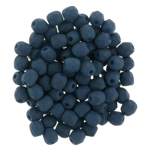 0090152 Saturated Dark Teal Facet 3 mm. 50 Pc.-7356