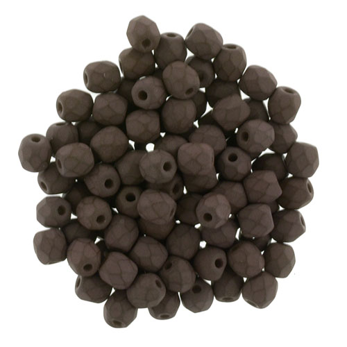 0030193 Saturated Brown Facet 3 mm. 50 Pc.-7363