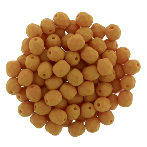0130125 Saturated Pumpkin Facet 4 mm. 50 Pc,-0 0130125 Saturated Pumpkin Facet 4 mm. 50 Pc,-0