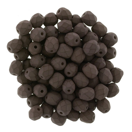 0030194 Saturated Brown Facet 4 mm. 50 Pc.-7366