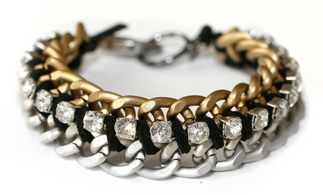 SS12-00030-AG Crystal Silver Cup Chain 20 Cm.-7534