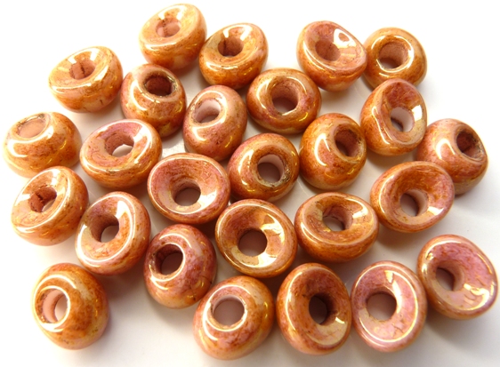 Nan-02010-14495 Chalk Apricot Nano Beads 20 Pc.-7583