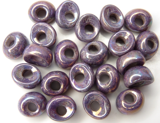 Nan-02010-15781 Chalk Purple Iris Nano Beads 20 Pc.-7580