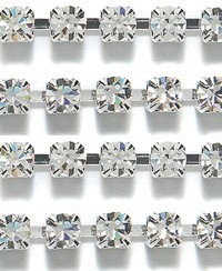 SS18-00030-AG Crystal Silver Cup Chain 20 Cm.-0