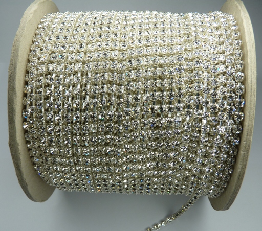 SS12-00030-AG Crystal Silver Cup Chain 20 Cm.-7510