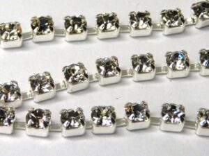 SS12-00030-AG Crystal Silver Cup Chain 20 Cm.-7509